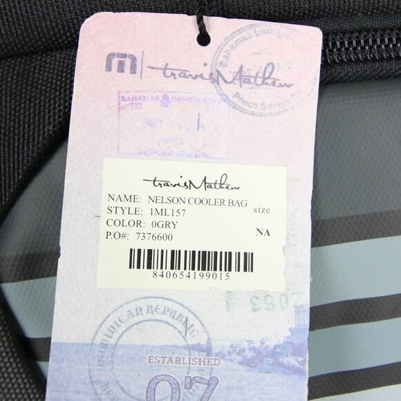 Travis Mathew Nelson Insulated Cooler Bag Backpack 1ML157 Grey New W Tag - Picture 3 of 11